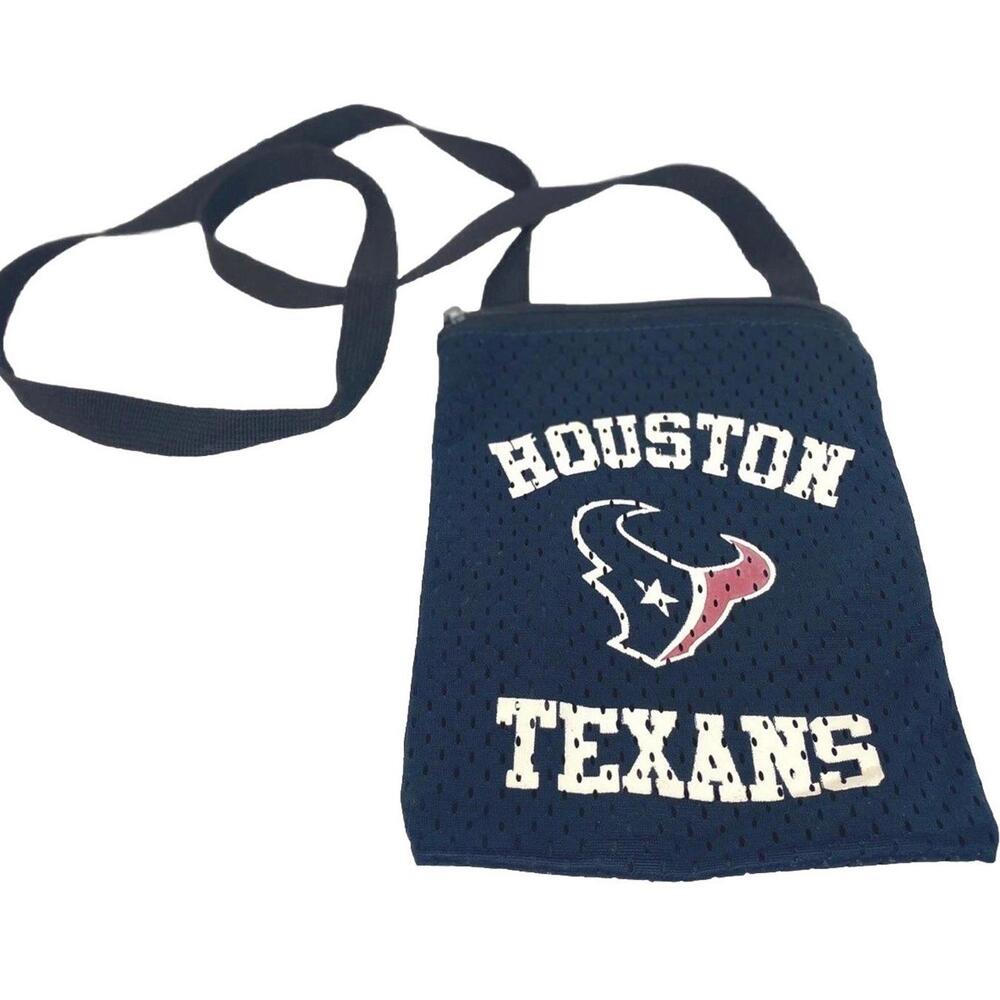 NFL Houston Texans  Bag Jersey Material Ladies Zip Pouch With Strap Bag